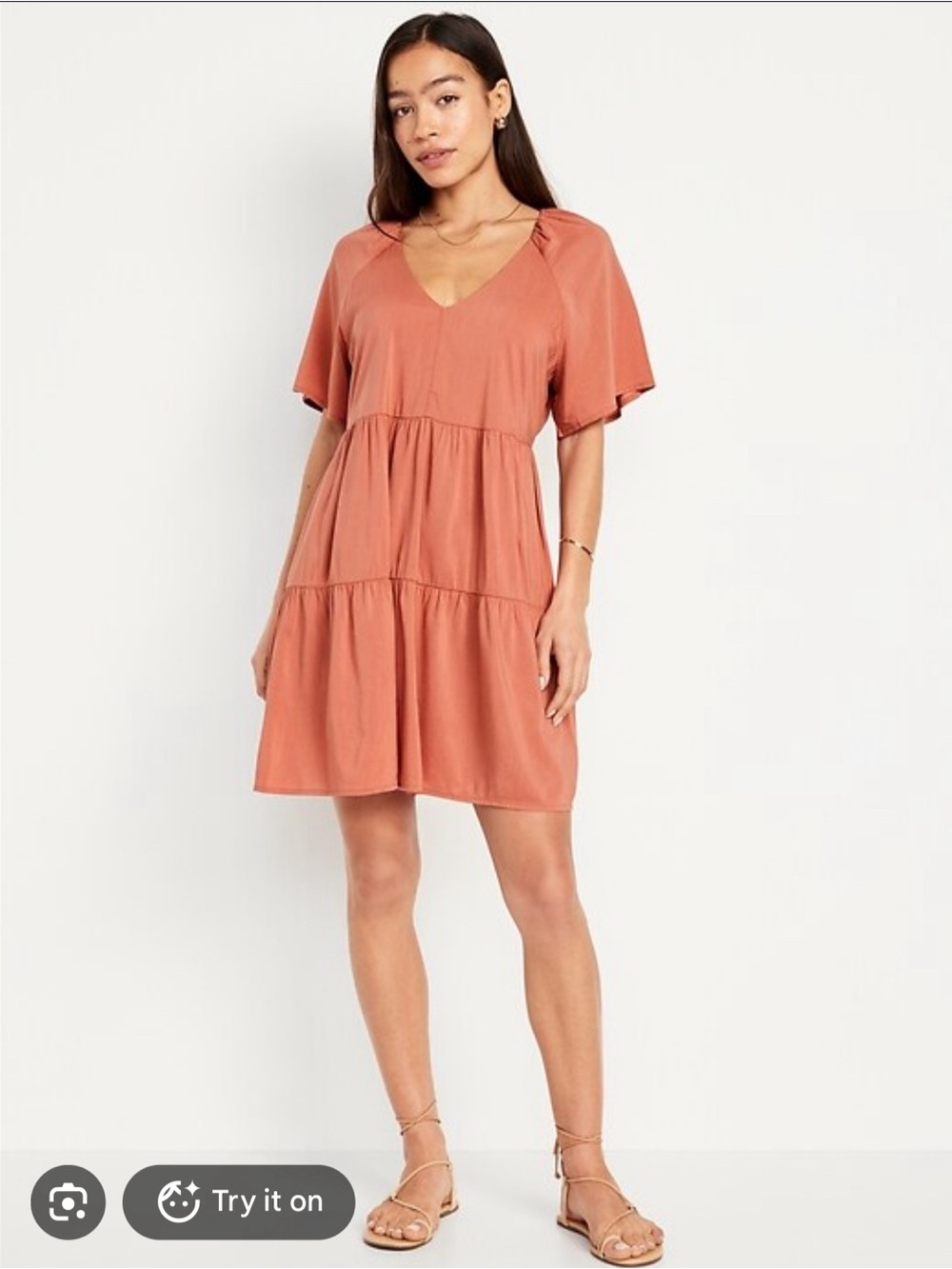 Old Navy V-Neck Mini Swing Dress 2XL